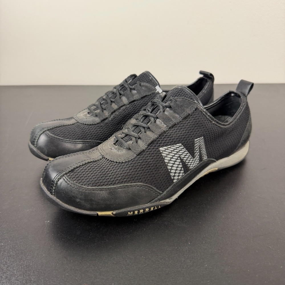 Merrell Samba Sneakers Women's 7.5 Black Low Top Athletic Walking Lace-Up Casual